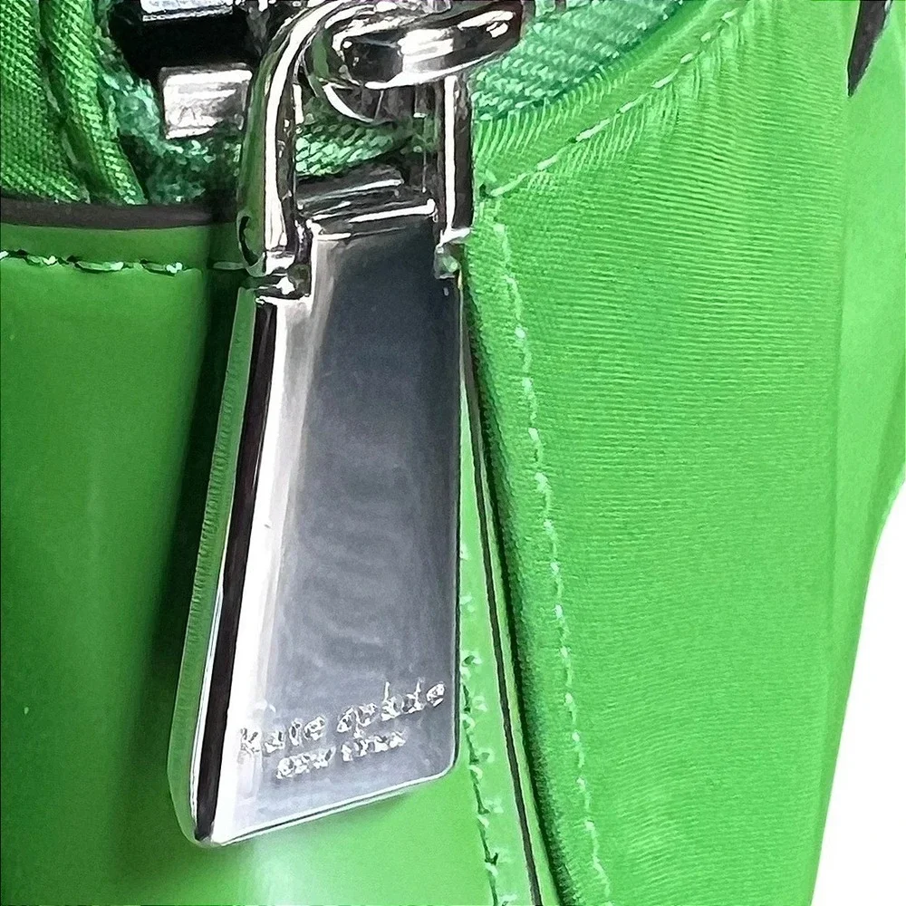 Kate Spade New York Green Nylon‎ Mini Backpack Silver Hardware K4650